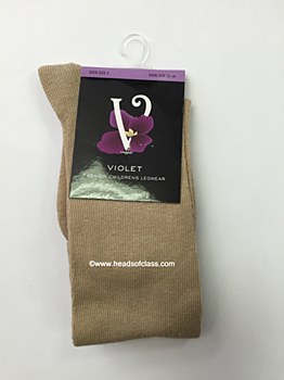 Violet Basic Solid Knee Socks