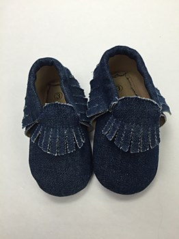 Denim Fringe Moccosin