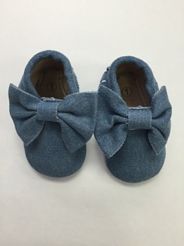 Denim Bow Moccosin