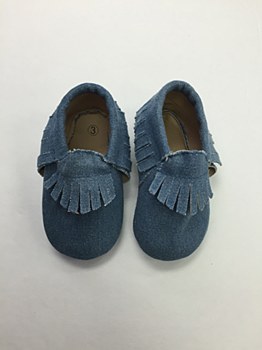 Denim Fringe Moccosin