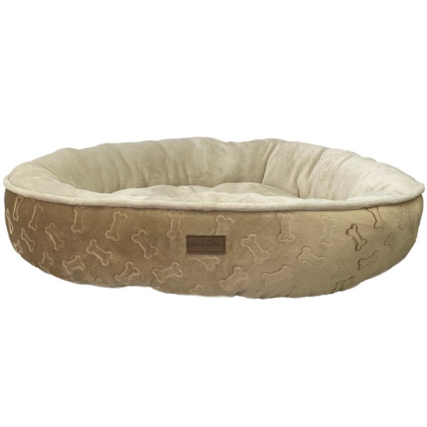 Round Bed Taupe 28in