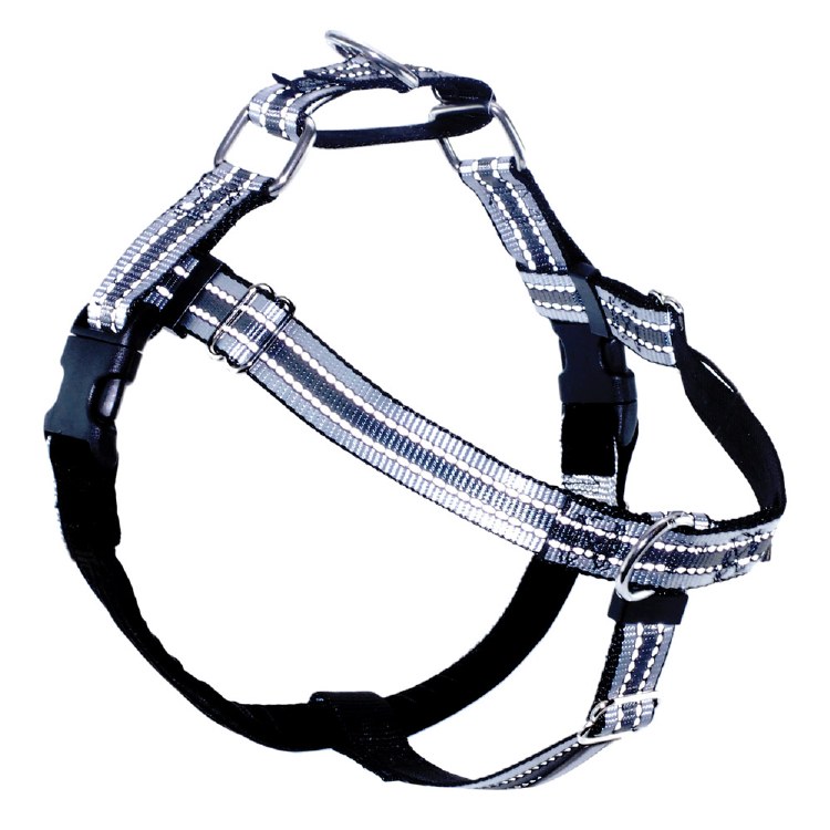 No Pull Harness, Reflective Black, Large