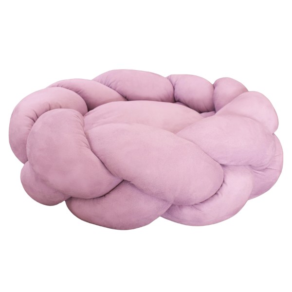Suede Braided Bed Pink
