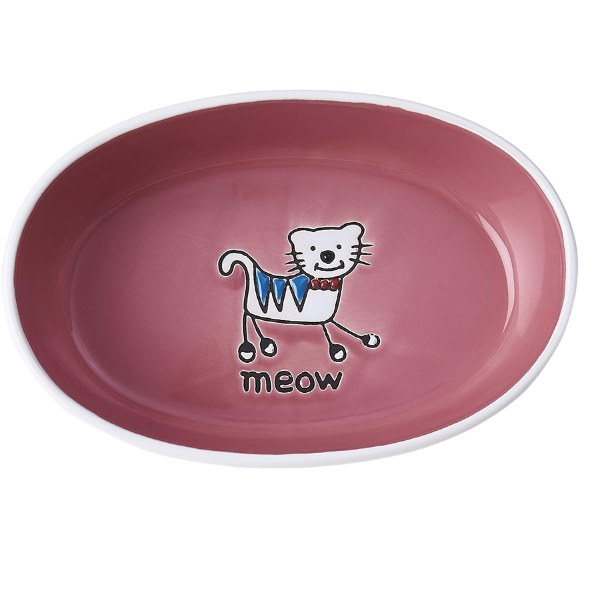 Silly Kitty Oval, Pink 6.25"