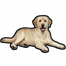 Yellow Lab Laying - Vinyl Sticker