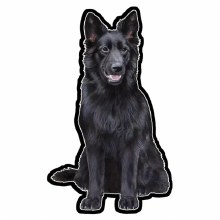 German Shepherd Black - Vinyl Sticker