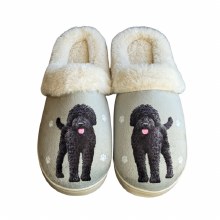 Slippers, Labradoodle Black L/XL