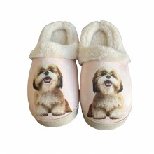 Slippers, Shih Tzu Tan L/XL