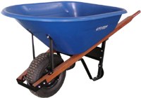 6 cubic foot poly wheelbarrow