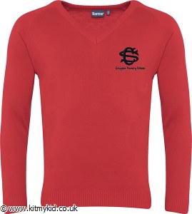 CKL K V NECK RED 32