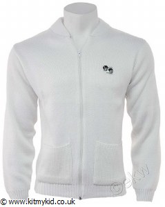 BOWLING KNITTED ZIPPER WHT S