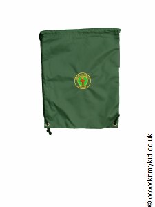 Badged Bottle Green Gym Bag