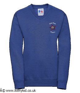 JERZ V NECK SWEAT ROY 3/4