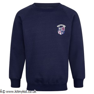 NUR R NECK SWEAT NVY 1/2