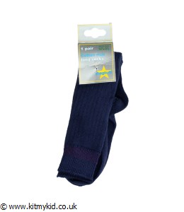 GRL STRIPE SOCKS NVY 12-3.5