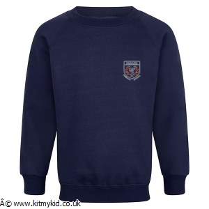 OMAKE R NECK SWEAT NVY 22