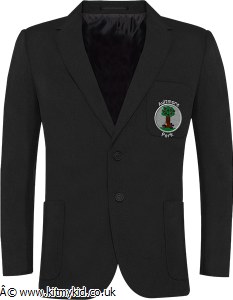 BAN GRL POLY BLZR BLK 26