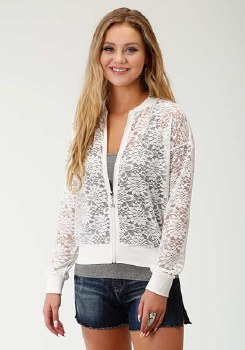 white lace bomber jacket