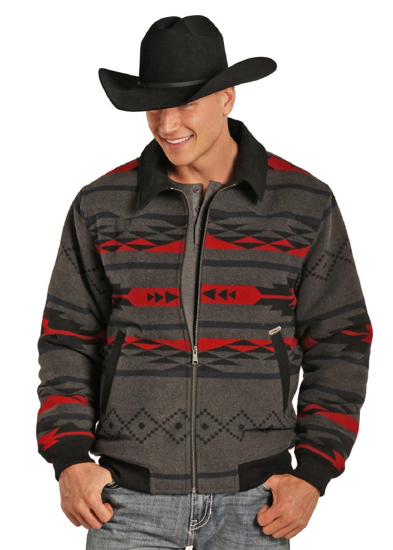 mens aztec wool jacket