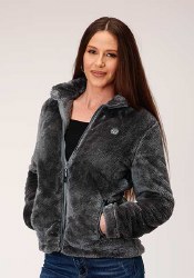 Lds Fleece Jkt Charc MED REGULAR