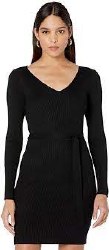 R&R Rib Knit Dress Blk MED REGULAR
