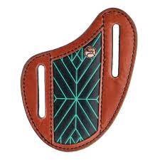 Black Leather & Turq Knife Sheath