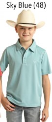 Boy's Sky Blue Polo Shirt LG