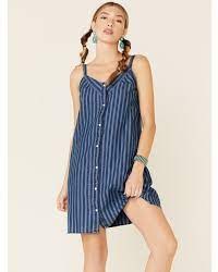 Indigo Stripe Dress LG REGULAR