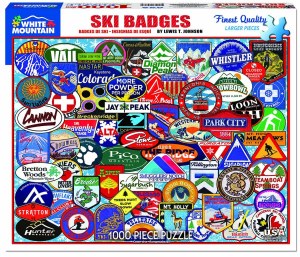 White Mountain Puzzles Ski Badges Puzzle 1000 Pieces