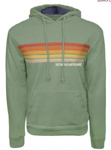 Brew City Rainbow Happy Stripe Hoodie M Sage