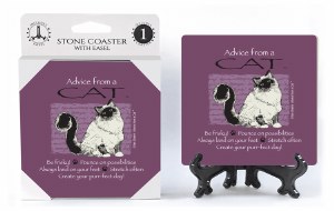 SJT Enterprises Advice From A Cat Coaster