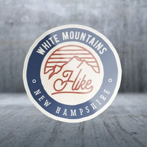 Sticker Pack Hiking - Hike Cursive Mountains Decal Large