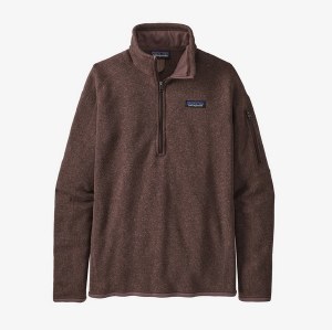 Patagonia Women's Better Sweater 1/4 Zip Fleece MD Dusky Brown
