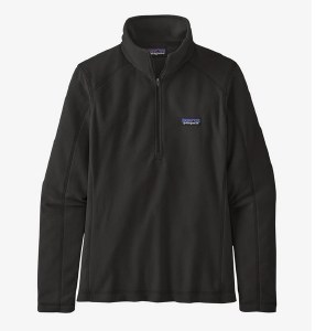 Patagonia Women's Microfleece Quarter-Zip Pullover Small Black