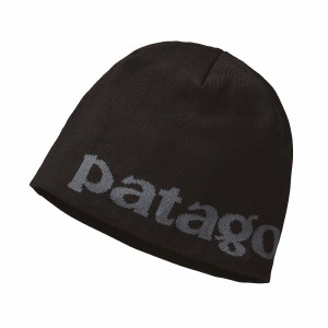 Patagonia Beanie Hat One Size Logo Belwe Black