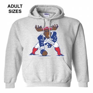 Woods & Sea Minute Moose Adult Hoodie Small Sports Grey