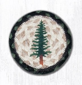 Earth Rugs Tall Timbers Coaster 5" Black