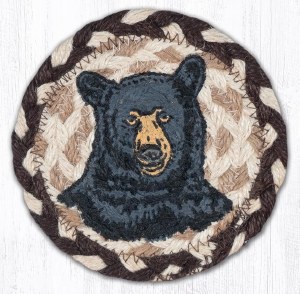 Earth Rugs Bear Coaster 5" Brown