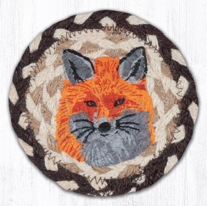Earth Rugs Fox Coaster 5" Brown