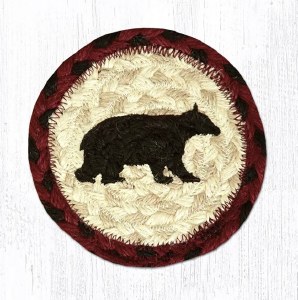 Earth Rugs Cabin Bear Coaster 5"