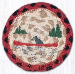 Earth Rugs Canoe Bears Coaster 5"