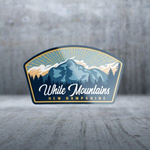 Sticker Pack Retro Mountains - Radiant Rays Decal Large