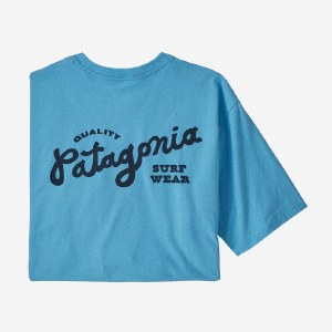 Patagonia Men's Quality Surf Pocket Responsibili-Tee LG Lago Blue
