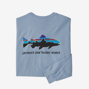 Patagonia Men's Long-Sleeve Home Waters Shirt XL Steam Blue