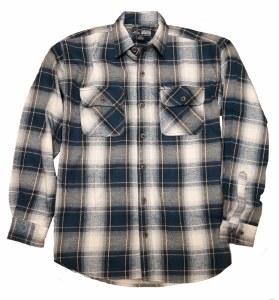 Canyon Guide Juneau Flannel MD Navy/White - The Rugged Mill