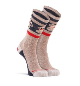 FoxRiver Monkey See Ultra Lightweight Crew Socks SM Brown Heather