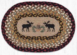 Earth Rugs Black Moose Placemat 13"x19"