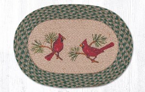 Earth Rugs Cardinals Oval Trivet 10"x15"