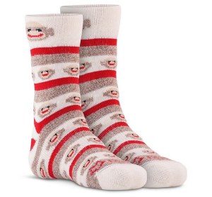 FoxRiver Kid's Monkey Stripe Light Weight Crew Socks SM Brown Heather