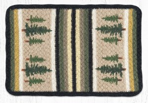 Earth Rugs Tall Timbers Swatch 10"x15" Black